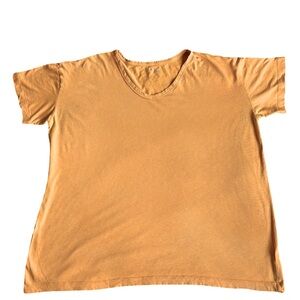 Aerie Gold Cotton XL V-Neck T-Shirt